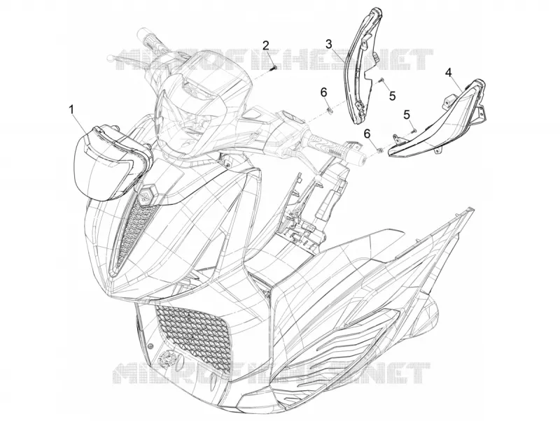 PHARE - CLIGNOTANTS AVANT PIAGGIO PIAGGIO-SCOOTER 400 BEVERLY 2021  Beverly 400 4T/4V Euro 5 ABS