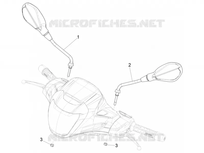RETROVISEURS PIAGGIO PIAGGIO-SCOOTER 400 BEVERLY 2021  Beverly 400 4T/4V Euro 5 ABS