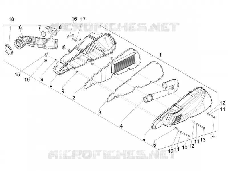 Filtre à air PIAGGIO PIAGGIO-SCOOTER 400 BEVERLY 2023  Beverly 400 4T/4V HPE Euro 5 ABS
