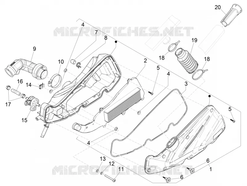 Filtre à air PIAGGIO PIAGGIO-SCOOTER 125 LIBERTY 2018  Liberty iGet 4T 3V ie ABS