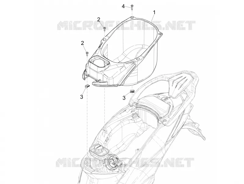 Logement casque - Dessous de selle PIAGGIO PIAGGIO-SCOOTER 125 LIBERTY 2021  Liberty iGet 4T 3V ie ABS