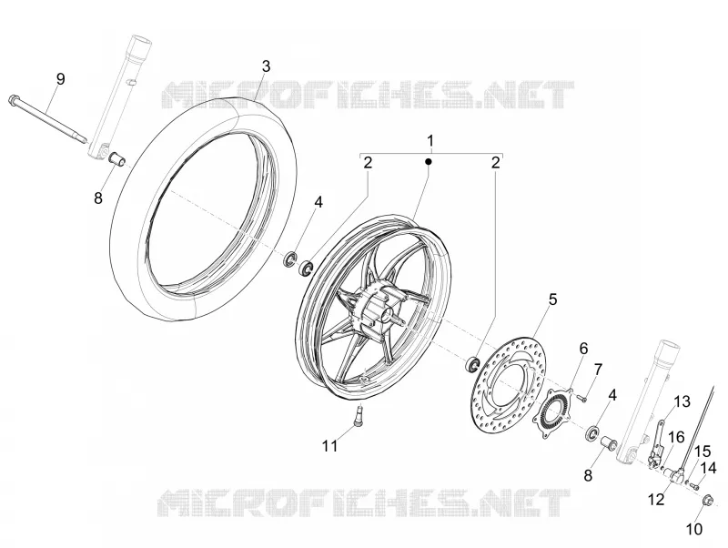 Roue avant PIAGGIO PIAGGIO-SCOOTER 125 LIBERTY 2015  Liberty iGet 4T 3V ie ABS