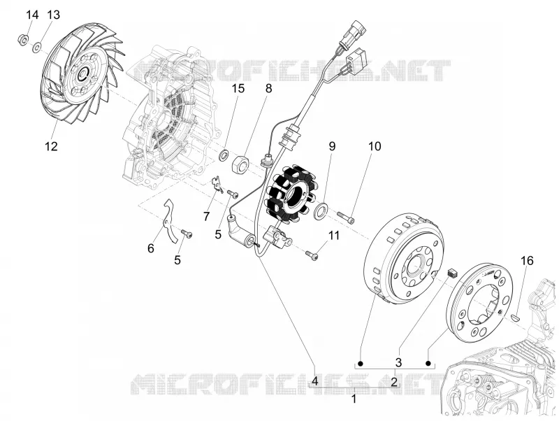 Volant magnétique PIAGGIO PIAGGIO-SCOOTER 125 LIBERTY 2017  Liberty iGet 4T 3V ie ABS