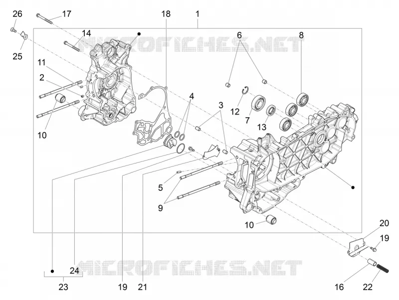 Carter moteur PIAGGIO PIAGGIO-SCOOTER 125 LIBERTY 2020  Liberty 125 4T iGet 3V ie ABS Euro 5