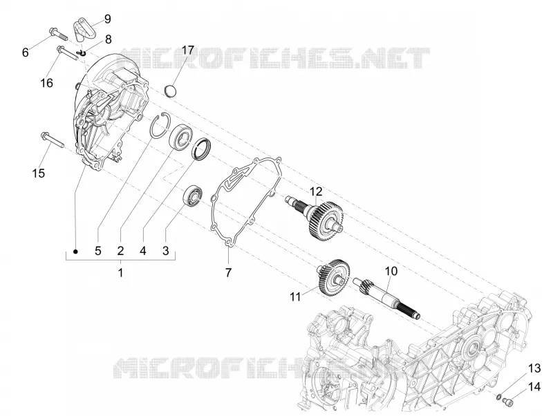 Ensemble réducteur PIAGGIO PIAGGIO-SCOOTER 125 LIBERTY 2022  Liberty 125 4T iGet 3V ie ABS Euro 5