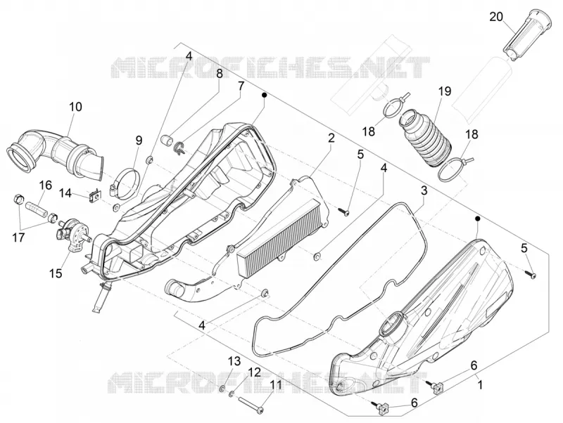 Filtre à air PIAGGIO PIAGGIO-SCOOTER 125 LIBERTY 2020  Liberty 125 4T iGet 3V ie ABS Euro 5