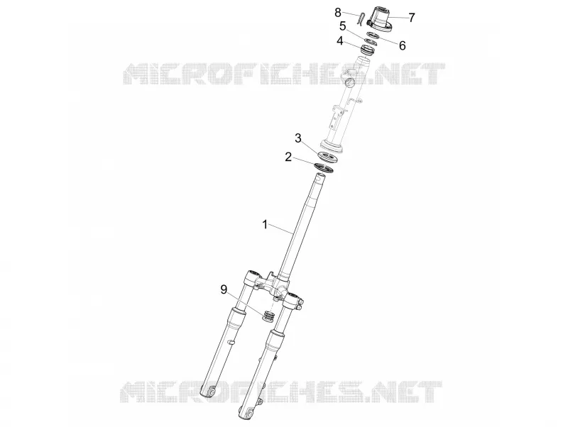 Fourche/tube direction - Ensemble butée dir. PIAGGIO PIAGGIO-SCOOTER 125 LIBERTY 2022  Liberty 125 4T iGet 3V ie ABS Euro 5