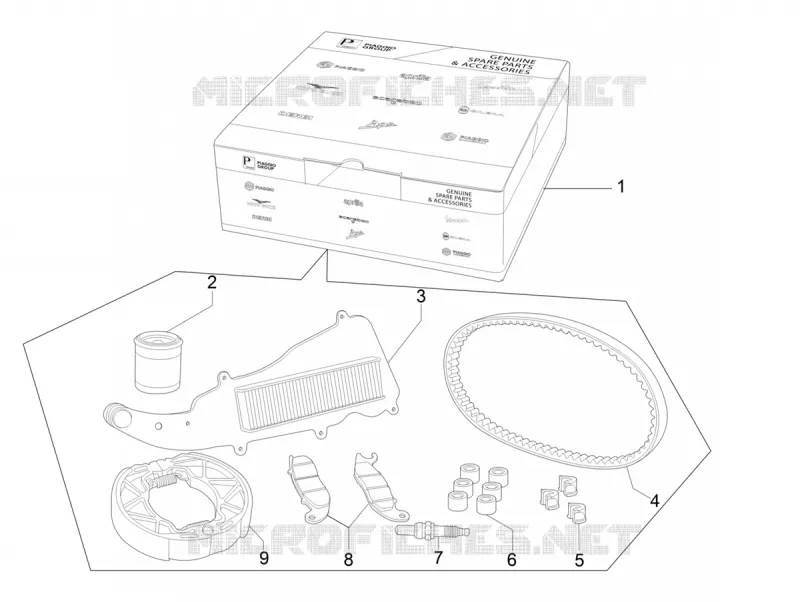 Kit d'entretien PIAGGIO PIAGGIO-SCOOTER 125 LIBERTY 2021  Liberty 125 4T iGet 3V ie ABS Euro 5