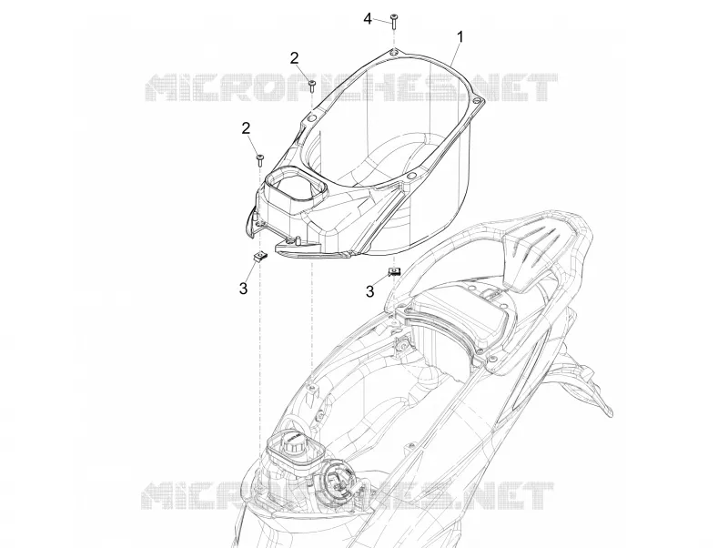 Logement casque - Dessous de selle PIAGGIO PIAGGIO-SCOOTER 125 LIBERTY 2021  Liberty 125 4T iGet 3V ie ABS Euro 5