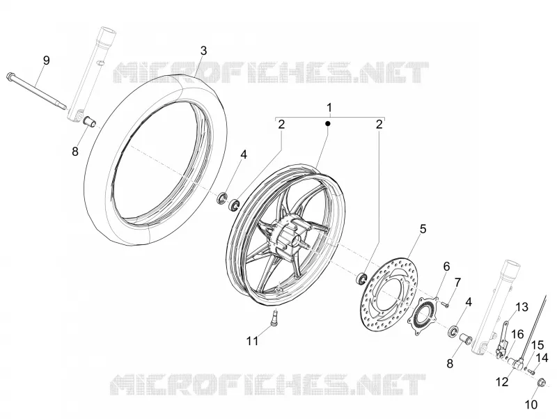 Roue avant PIAGGIO PIAGGIO-SCOOTER 125 LIBERTY 2021  Liberty 125 4T iGet 3V ie ABS Euro 5