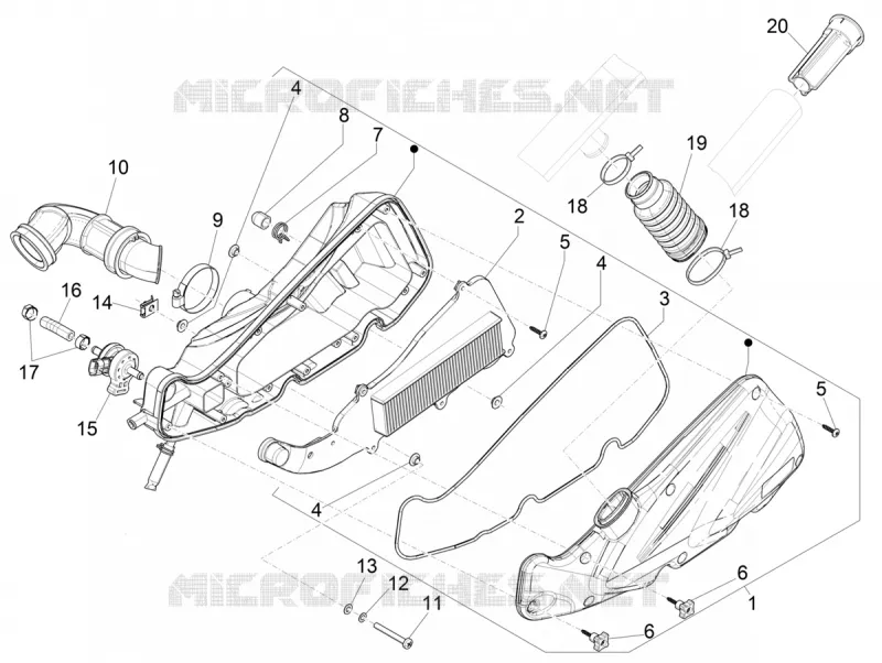 Filtre à air PIAGGIO PIAGGIO-SCOOTER 150 LIBERTY 2020  Liberty 150 Euro 5