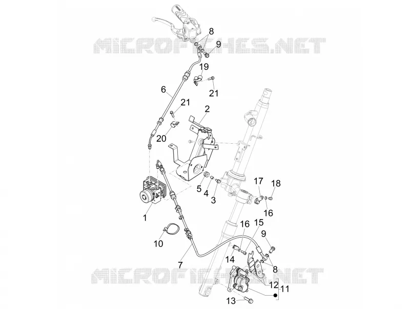 Tuyaus du freins - Etriers de frein (ABS) PIAGGIO PIAGGIO-SCOOTER 150 LIBERTY 2020  Liberty 150 Euro 5