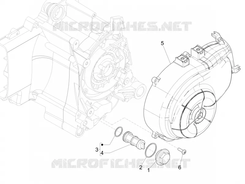 CARTER VOLANT MAGNETIQUE - FILTRE A HUILE PIAGGIO PIAGGIO-SCOOTER 50 LIBERTY 2021  Liberty 50 iGet 4T 3V Euro 5