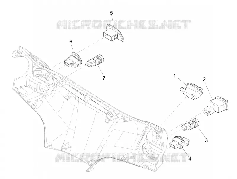 COMMODOS - INTERRUPTEURS PIAGGIO PIAGGIO-SCOOTER 50 LIBERTY 2022  Liberty 50 iGet 4T 3V Euro 5