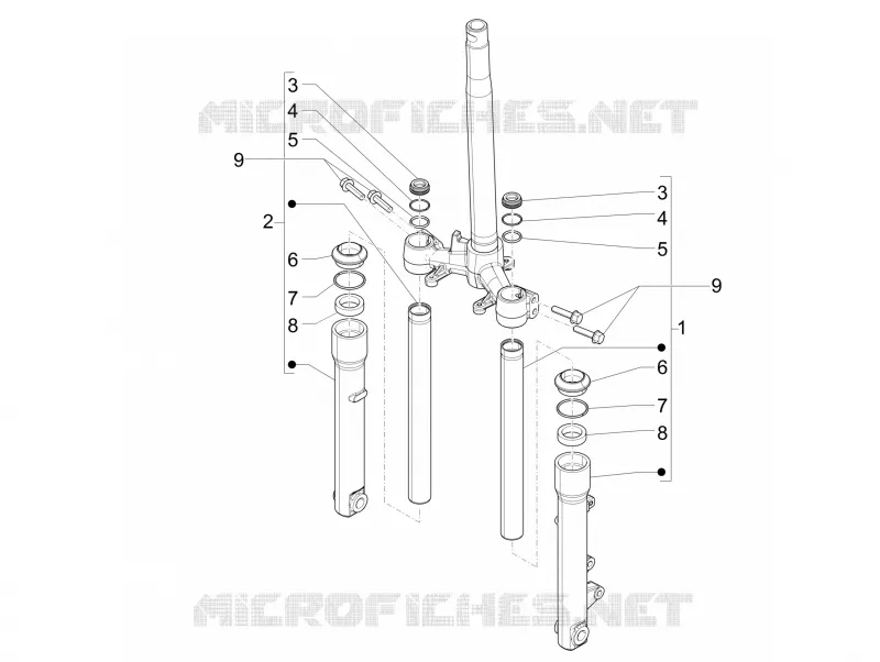 Composants de la fourche (Wuxi Top) PIAGGIO PIAGGIO-SCOOTER 50 LIBERTY 2021  Liberty 50 iGet 4T 3V Euro 5