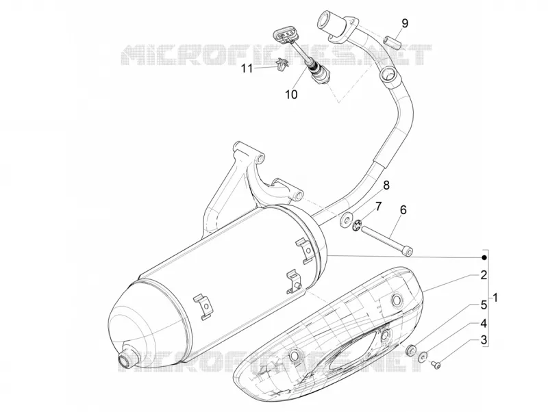 ECHAPPEMENT PIAGGIO PIAGGIO-SCOOTER 50 LIBERTY 2023  Liberty 50 iGet 4T 3V Euro 5