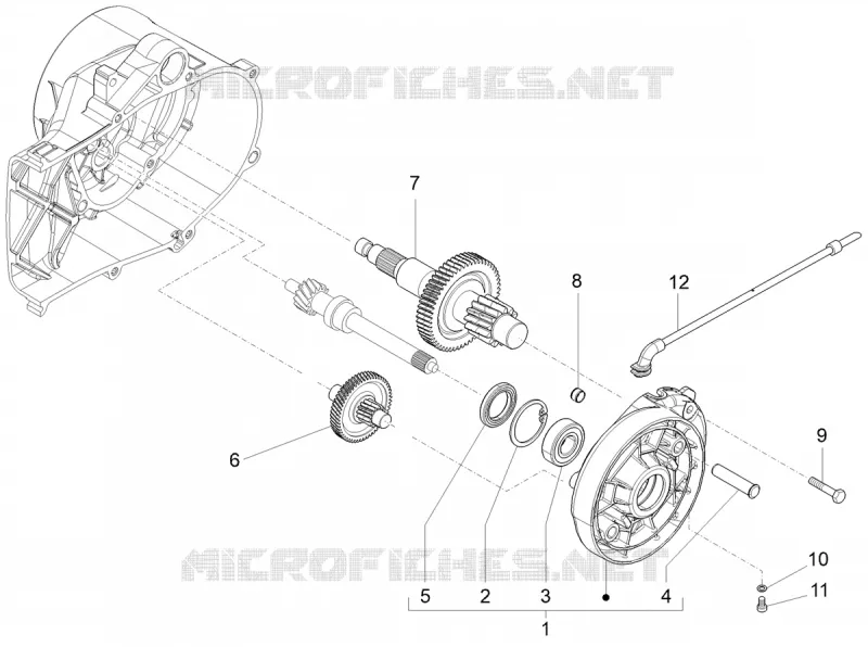 Ensemble réducteur PIAGGIO PIAGGIO-SCOOTER 50 LIBERTY 2023  Liberty 50 iGet 4T 3V Euro 5