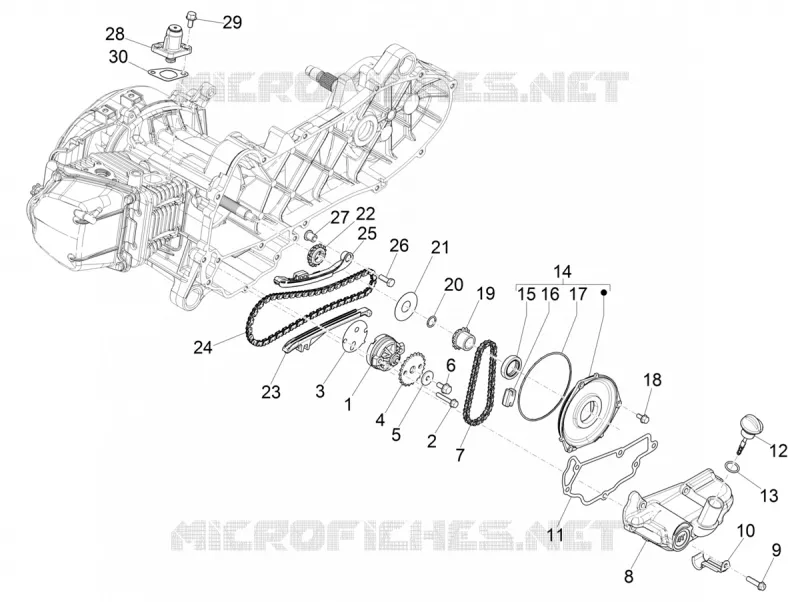 Pompe à huile PIAGGIO PIAGGIO-SCOOTER 50 LIBERTY 2024  Liberty 50 iGet 4T 3V Euro 5