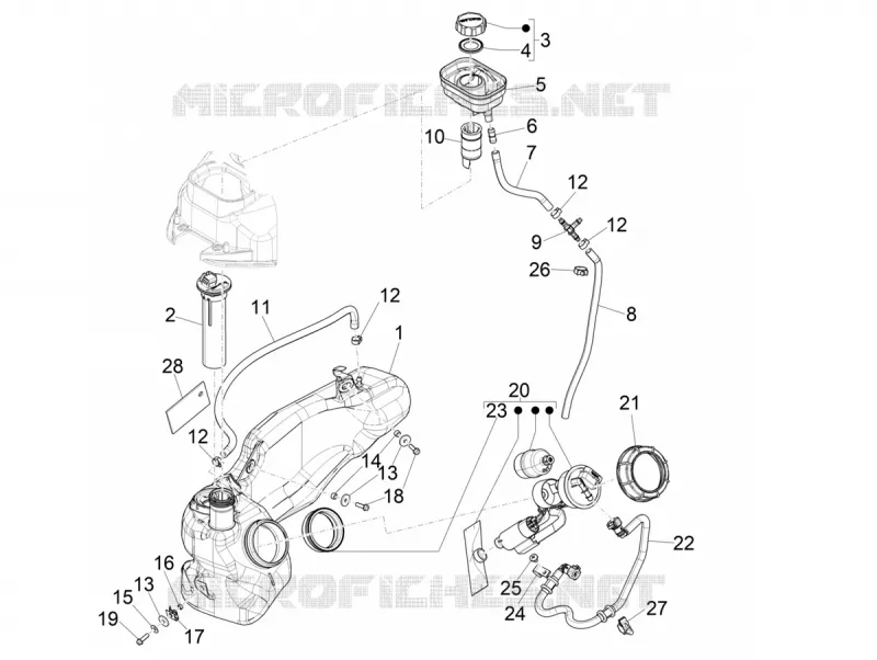 Réservoir PIAGGIO PIAGGIO-SCOOTER 50 LIBERTY 2021  Liberty 50 iGet 4T 3V Euro 5