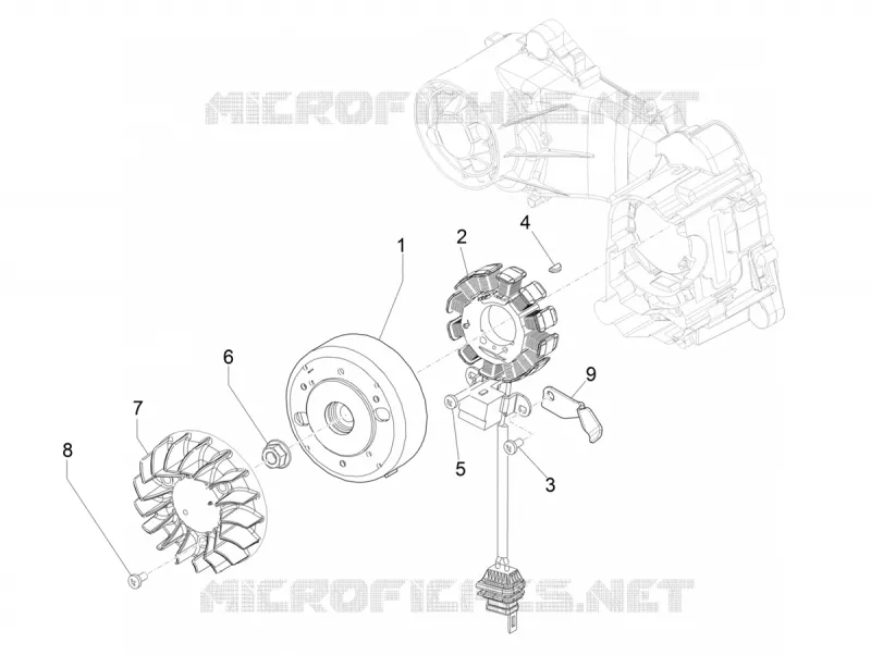 Volant magnétique PIAGGIO PIAGGIO-SCOOTER 50 LIBERTY 2021  Liberty 50 iGet 4T 3V Euro 5