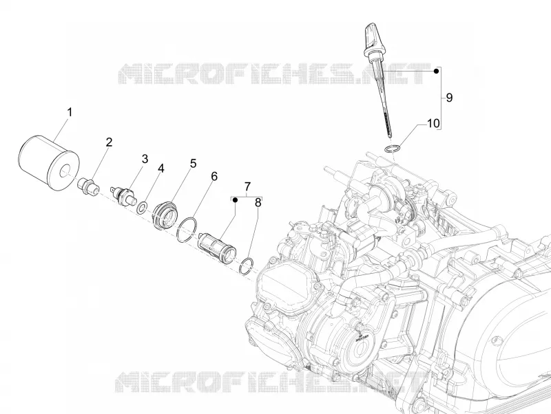 CARTER VOLANT MAGNETIQUE - FILTRE A HUILE PIAGGIO PIAGGIO-SCOOTER 50 LIBERTY 2014  Liberty 4T 