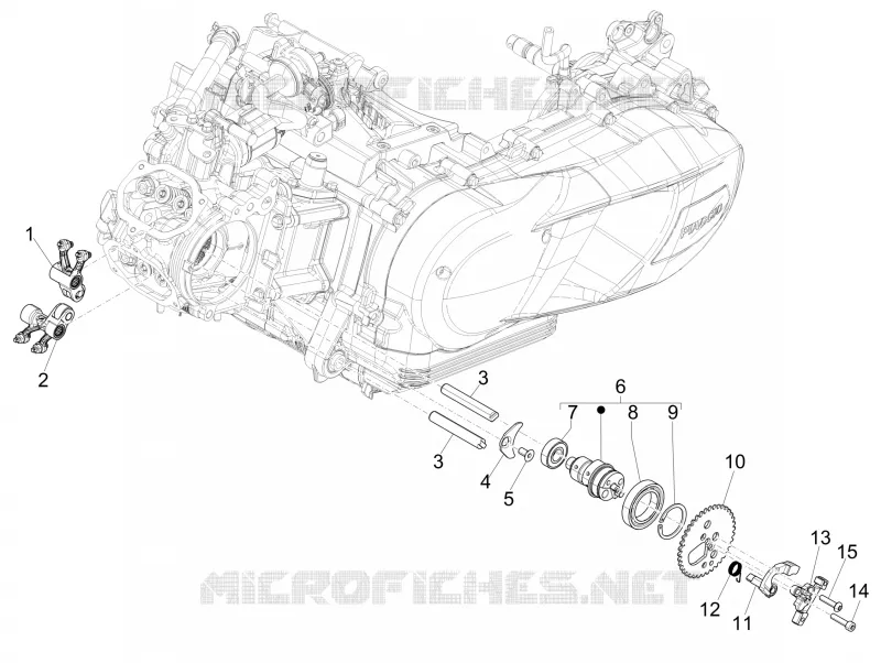 Groupe support balanciers PIAGGIO PIAGGIO-SCOOTER 125 MEDLEY 2016  Medley 4T ie ABS
