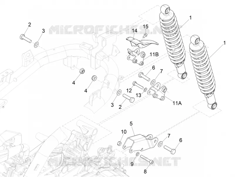 Suspension arrière - Amortisseur/s PIAGGIO PIAGGIO-SCOOTER 50 LIBERTY 2014  Liberty 4T 