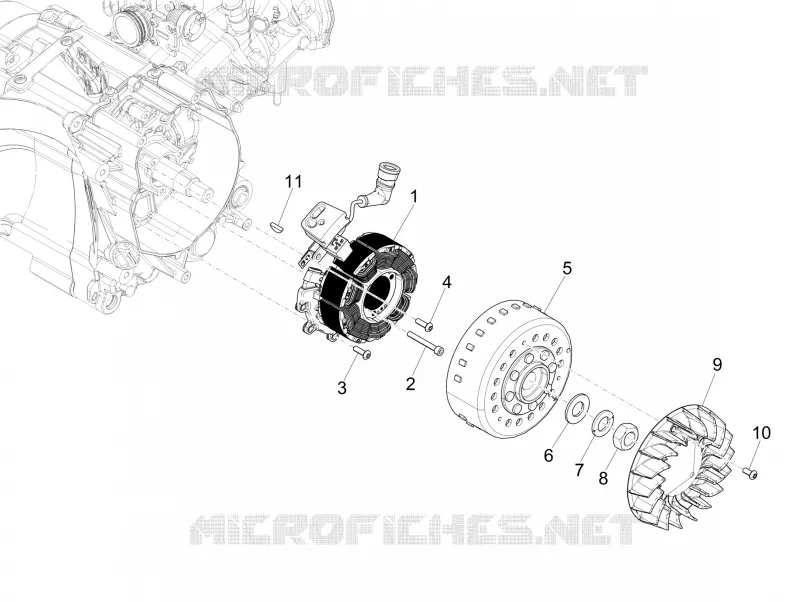 Volant magnétique PIAGGIO PIAGGIO-SCOOTER 125 MEDLEY 2016  Medley 4T ie ABS