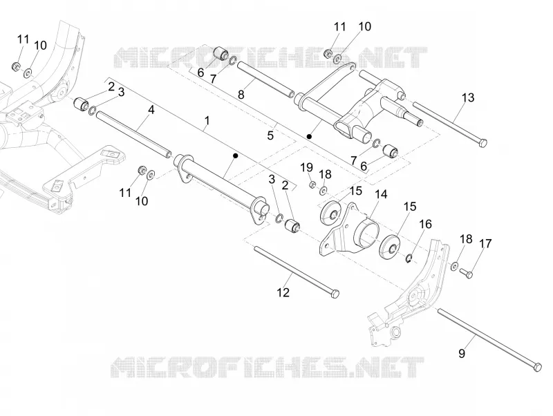 Bras oscillant PIAGGIO PIAGGIO-SCOOTER 125 MEDLEY 2020  Medley 125 4T ie Euro 4 ABS