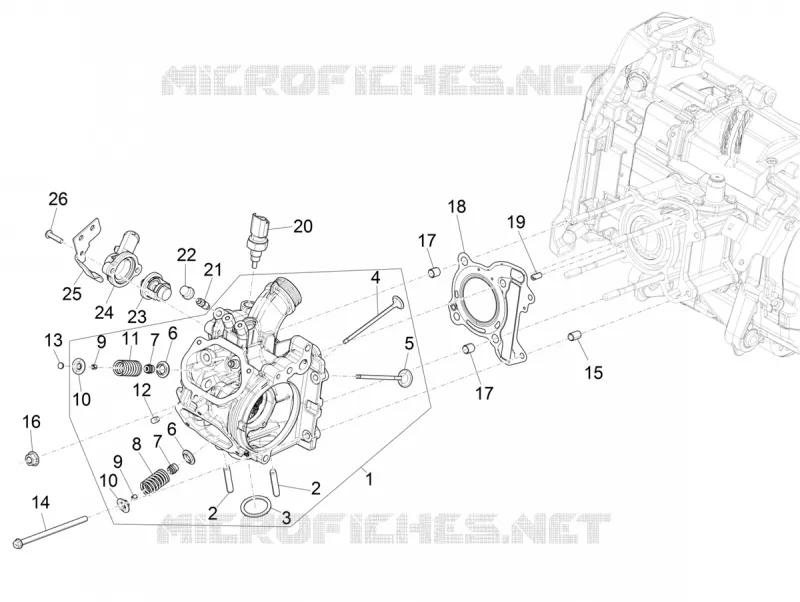 CULASSE - SOUPAPES PIAGGIO PIAGGIO-SCOOTER 125 MEDLEY 2022  Medley 125 Euro 5 ABS