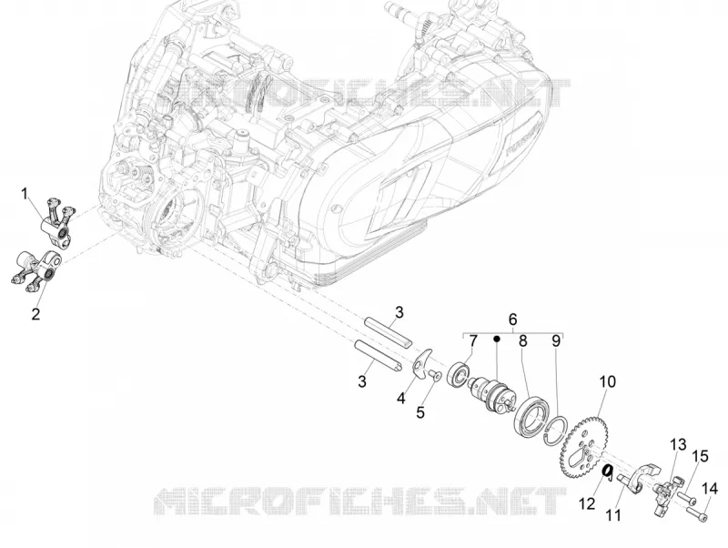 Groupe support balanciers PIAGGIO PIAGGIO-SCOOTER 125 MEDLEY 2022  Medley 125 Euro 5 ABS