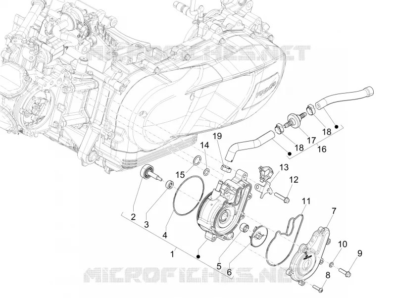 POMPE A EAU PIAGGIO PIAGGIO-SCOOTER 125 MEDLEY 2022  Medley 125 Euro 5 ABS