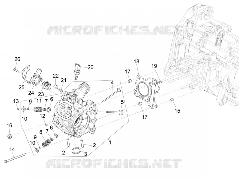CULASSE - SOUPAPES PIAGGIO PIAGGIO-SCOOTER 125 MEDLEY 2023  Medley 125 Euro 5 ABS