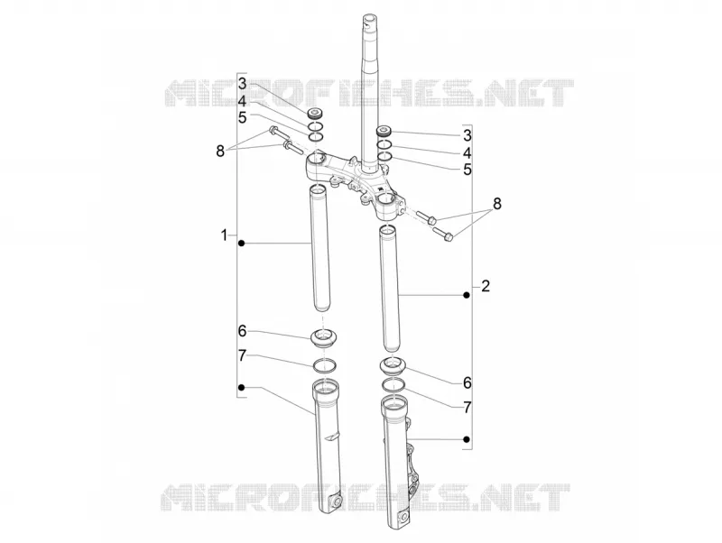 Composants de la fourche (Showa) PIAGGIO PIAGGIO-SCOOTER 125 MEDLEY 2023  Medley 125 Euro 5 ABS