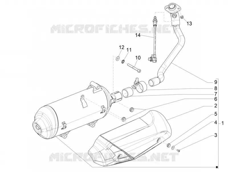 ECHAPPEMENT PIAGGIO PIAGGIO-SCOOTER 125 MEDLEY 2021  Medley 125 Euro 5 ABS
