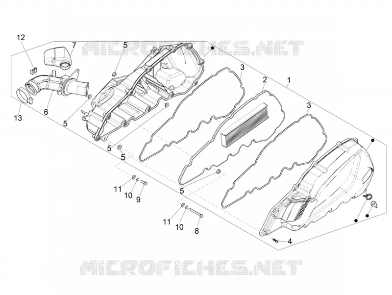 Filtre à air PIAGGIO PIAGGIO-SCOOTER 125 MEDLEY 2023  Medley 125 Euro 5 ABS