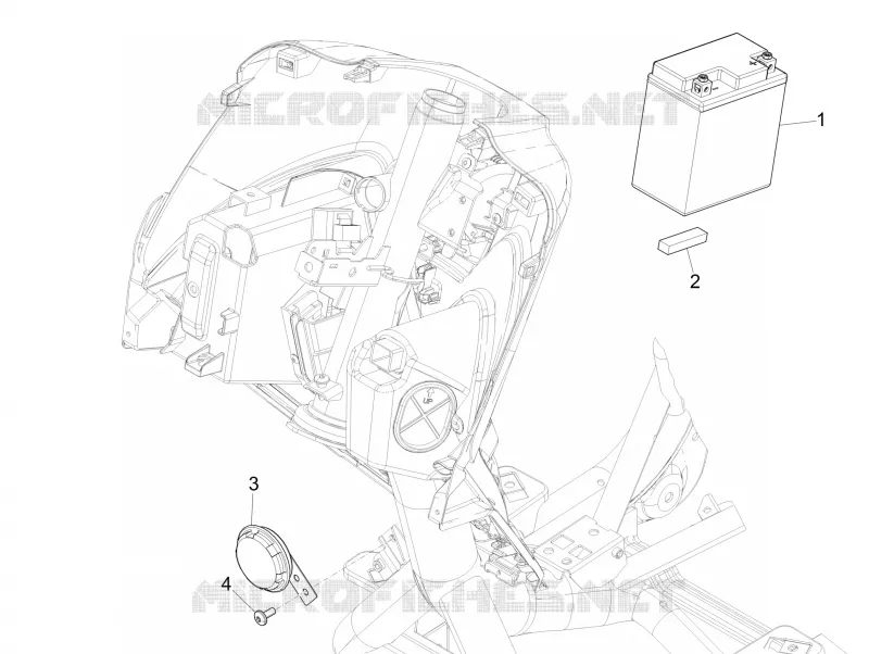 Relais - Batterie - Avertisseur sonore PIAGGIO PIAGGIO-SCOOTER 125 MEDLEY 2021  Medley 125 Euro 5 ABS