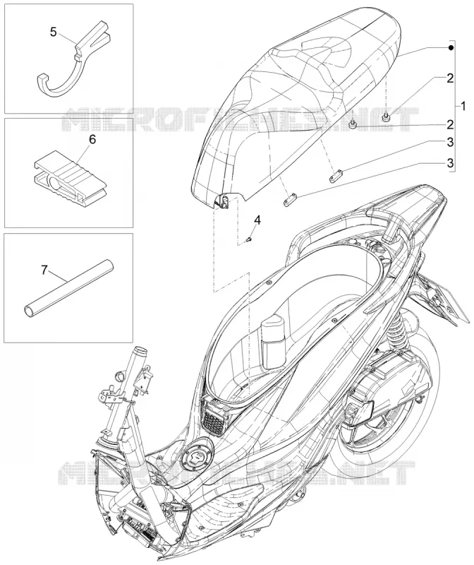 Selle/sieges PIAGGIO PIAGGIO-SCOOTER 125 MEDLEY 2022  Medley 125 Euro 5 ABS