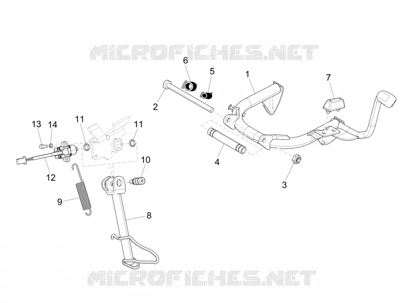 Béquille/s PIAGGIO PIAGGIO-SCOOTER 150 MEDLEY 2020  Medley 150 4T Euro 5