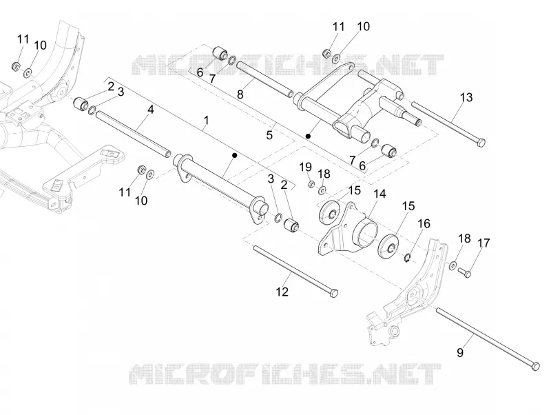 Bras oscillant PIAGGIO PIAGGIO-SCOOTER 150 MEDLEY 2020  Medley 150 4T Euro 5