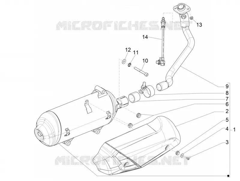 ECHAPPEMENT PIAGGIO PIAGGIO-SCOOTER 150 MEDLEY 2021  Medley 150 4T Euro 5
