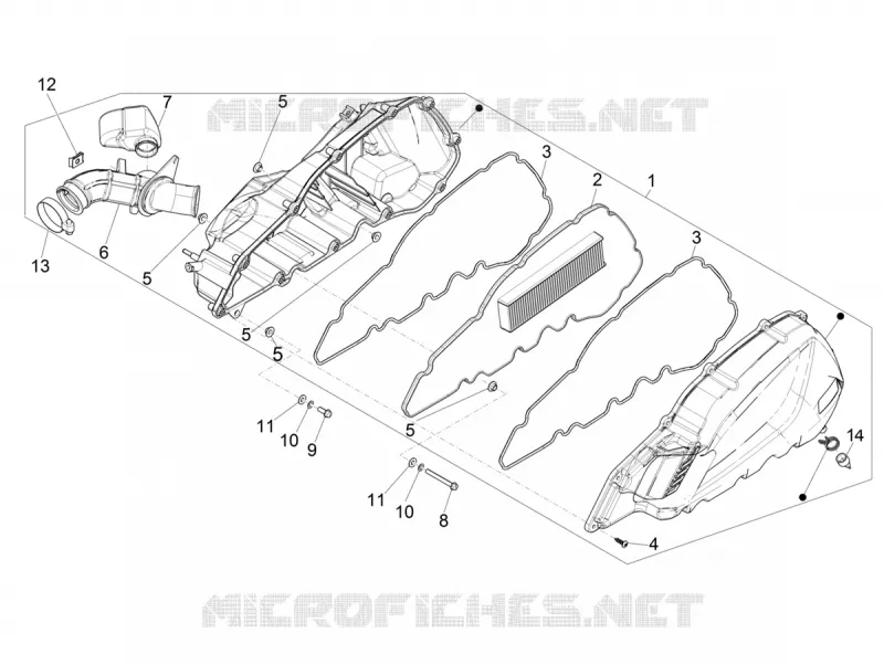 Filtre à air PIAGGIO PIAGGIO-SCOOTER 150 MEDLEY 2020  Medley 150 4T Euro 5