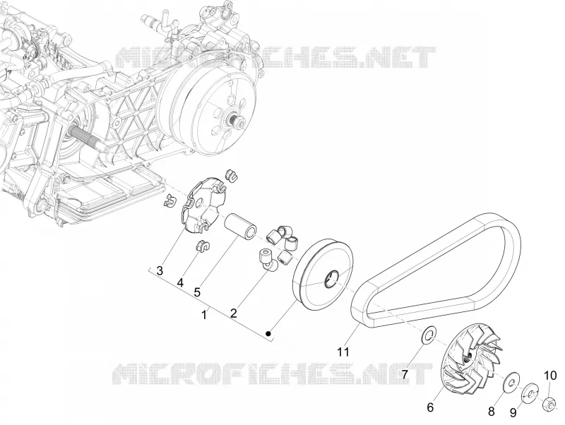 Poulie motrice PIAGGIO PIAGGIO-SCOOTER 150 MEDLEY 2020  Medley 150 4T Euro 5
