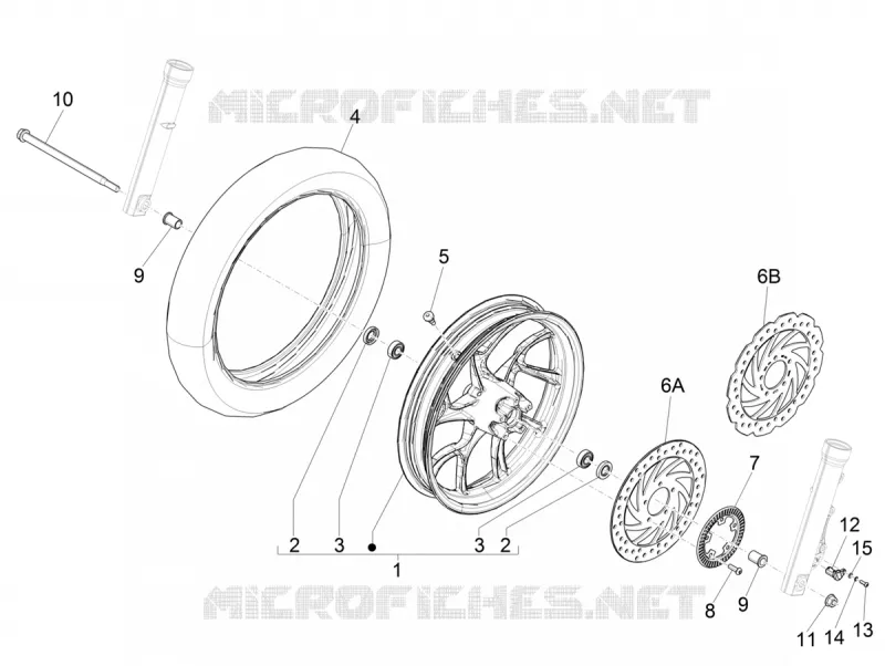 Roue avant PIAGGIO PIAGGIO-SCOOTER 150 MEDLEY 2021  Medley 150 4T Euro 5
