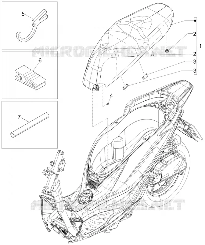 Selle/sieges PIAGGIO PIAGGIO-SCOOTER 150 MEDLEY 2021  Medley 150 4T Euro 5