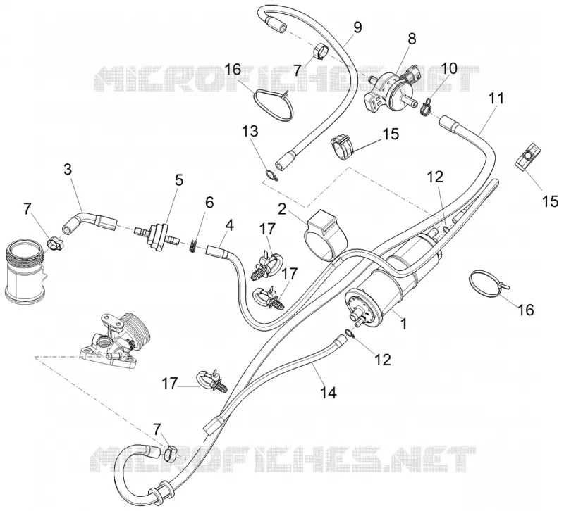 Système anti-évaporation PIAGGIO PIAGGIO-SCOOTER 150 MEDLEY 2021  Medley 150 4T Euro 5