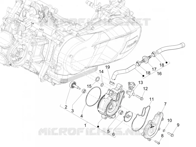 POMPE A EAU PIAGGIO PIAGGIO-SCOOTER 150 MEDLEY 2016  Medley 4T ie ABS