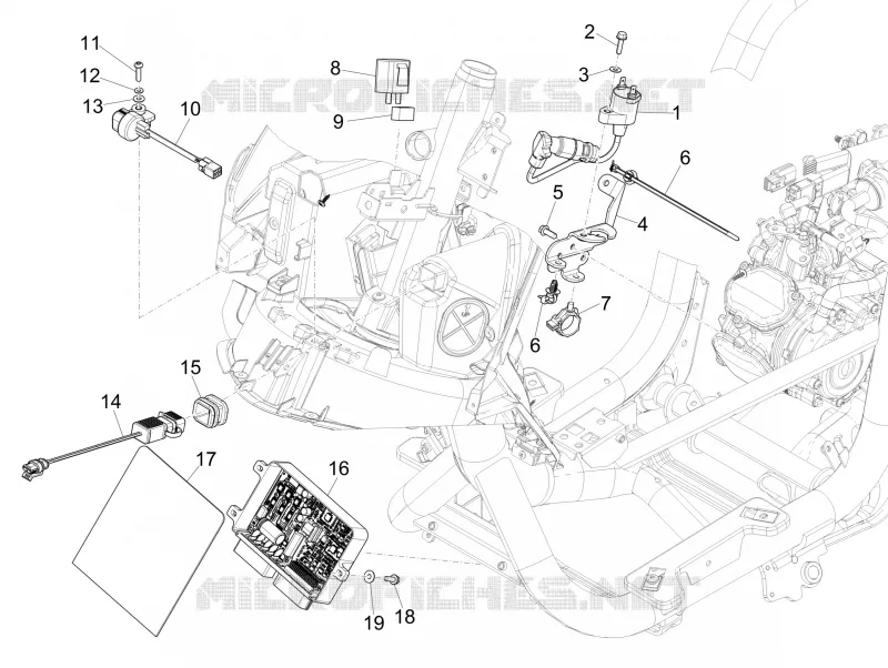 Régulateurs de tension - Centrales electroniques - Bobine H.T. PIAGGIO PIAGGIO-SCOOTER 150 MEDLEY 2016  Medley 4T ie ABS