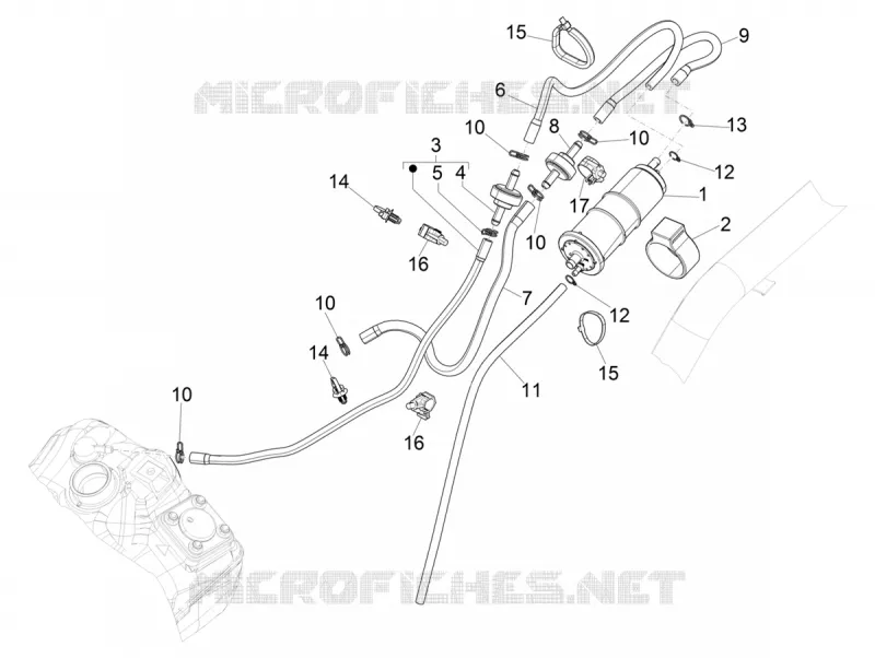Système anti-évaporation PIAGGIO PIAGGIO-SCOOTER 150 MEDLEY 2016  Medley 4T ie ABS