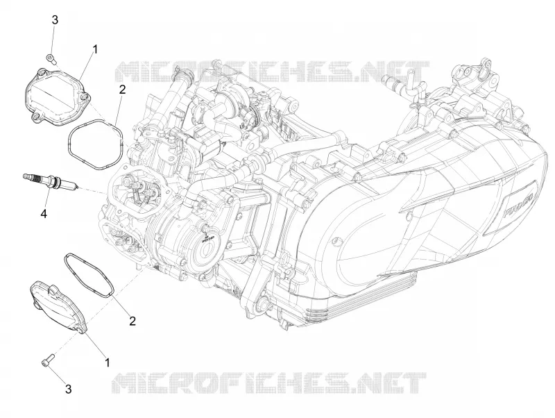 Couvercle culasse PIAGGIO PIAGGIO-SCOOTER 150 MEDLEY 2020  Medley 150 4T ie Euro 3 - Euro 4 ABS